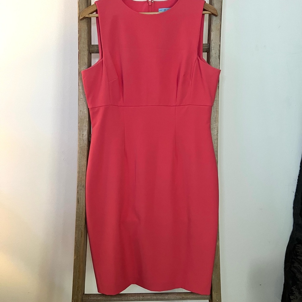 Antonio Melani Elegant Salmon Coral Sleeveless Dress